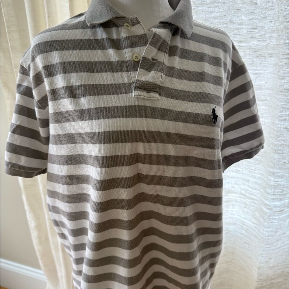 Polo by Ralph Lauren Men's Gray Striped Shirt